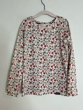 Patagonia Cream Floral Capilene Base Layer Set 5T